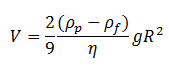 Stoke's Law Equation